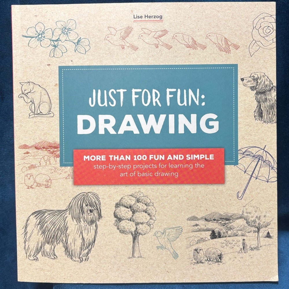 Drawing Book “Just For Fun” by Lise Herzog like New Condition